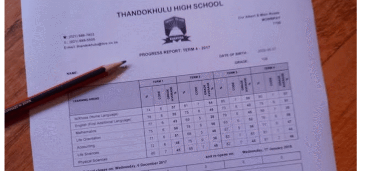 understanding matric result