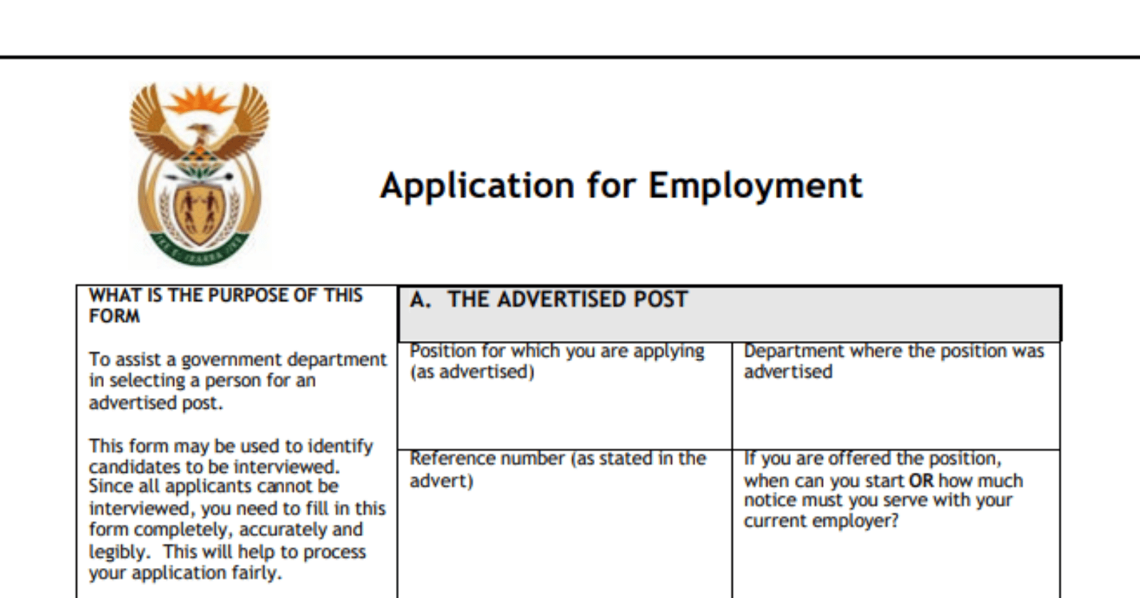 Z83 form download and step-by-step guide